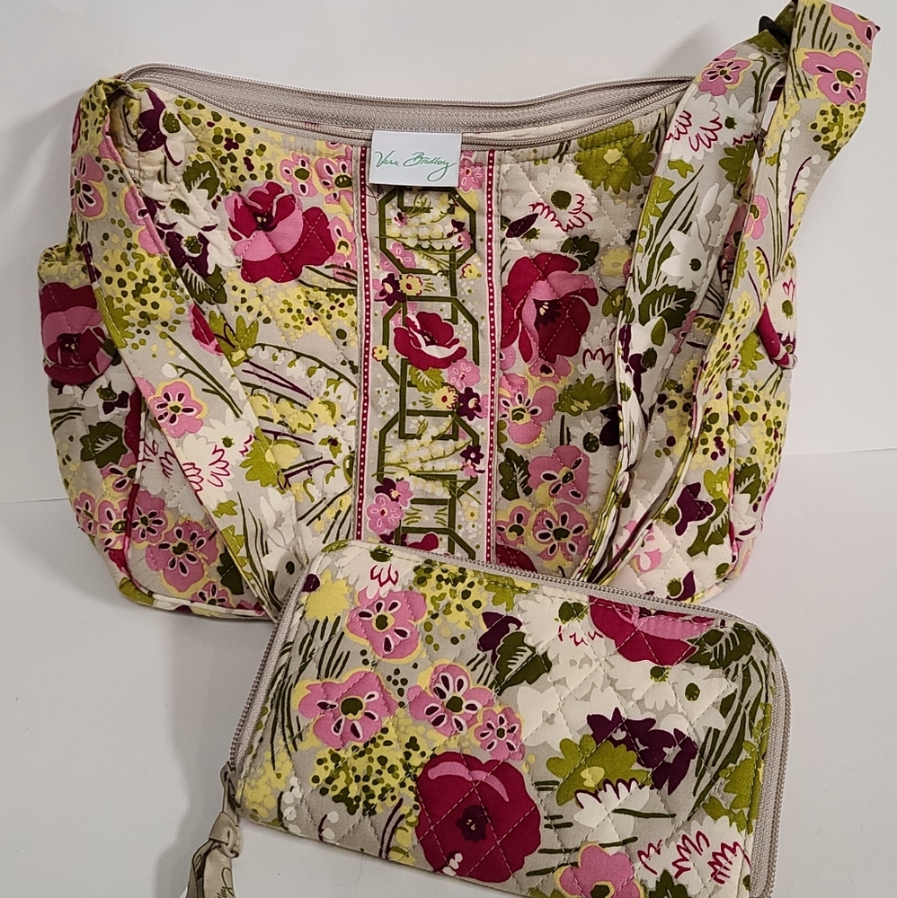 Vera Bradley Make Me Blush Shoulder Bag & Wallet
